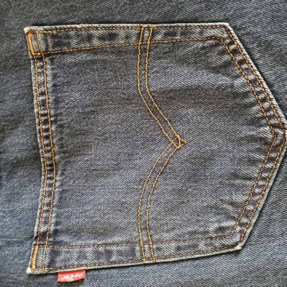 Levi's 469 Blue Denim Jean Shorts Size 38 - Picture 5 of 7